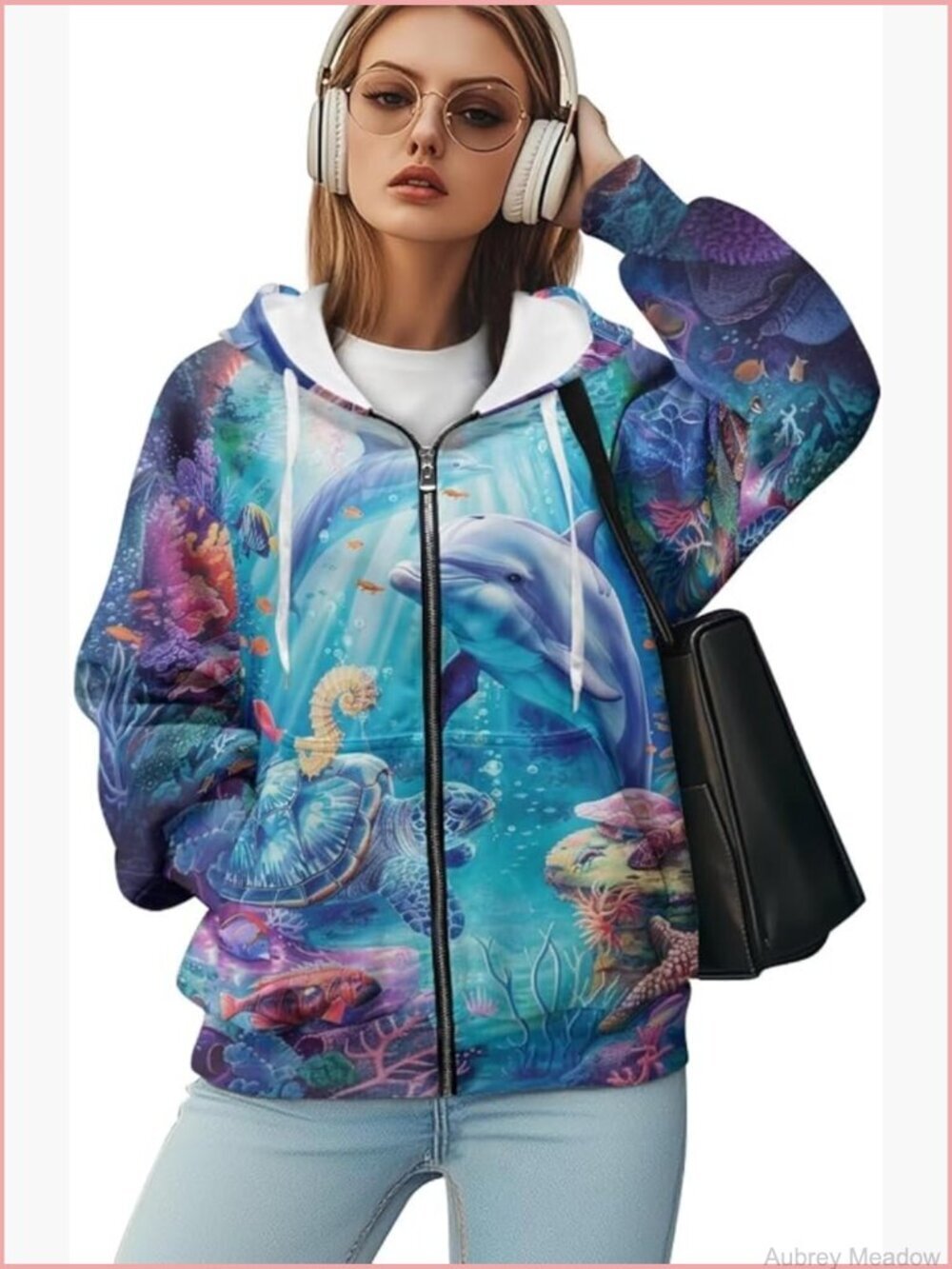Zip Up Hoodie Women Graphic Hooded Sweatshirt Long Sleeve Fall Jacket with